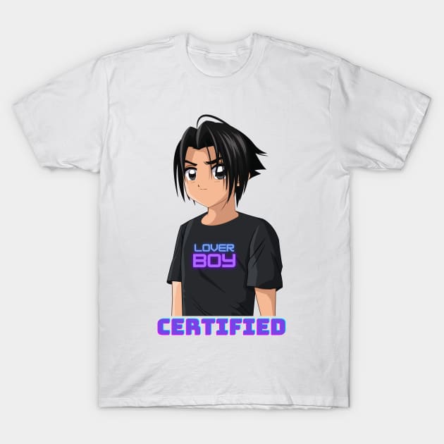 Certified Gamer Lover Boy Anime T-Shirt by UPSTORE-TP